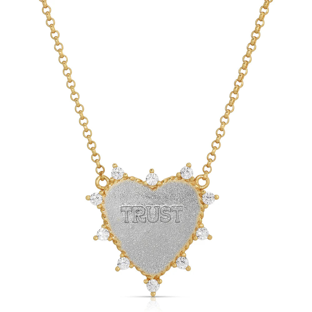 JOY DRAVECKY- HEART OF TRUST SILVER NECKLACE