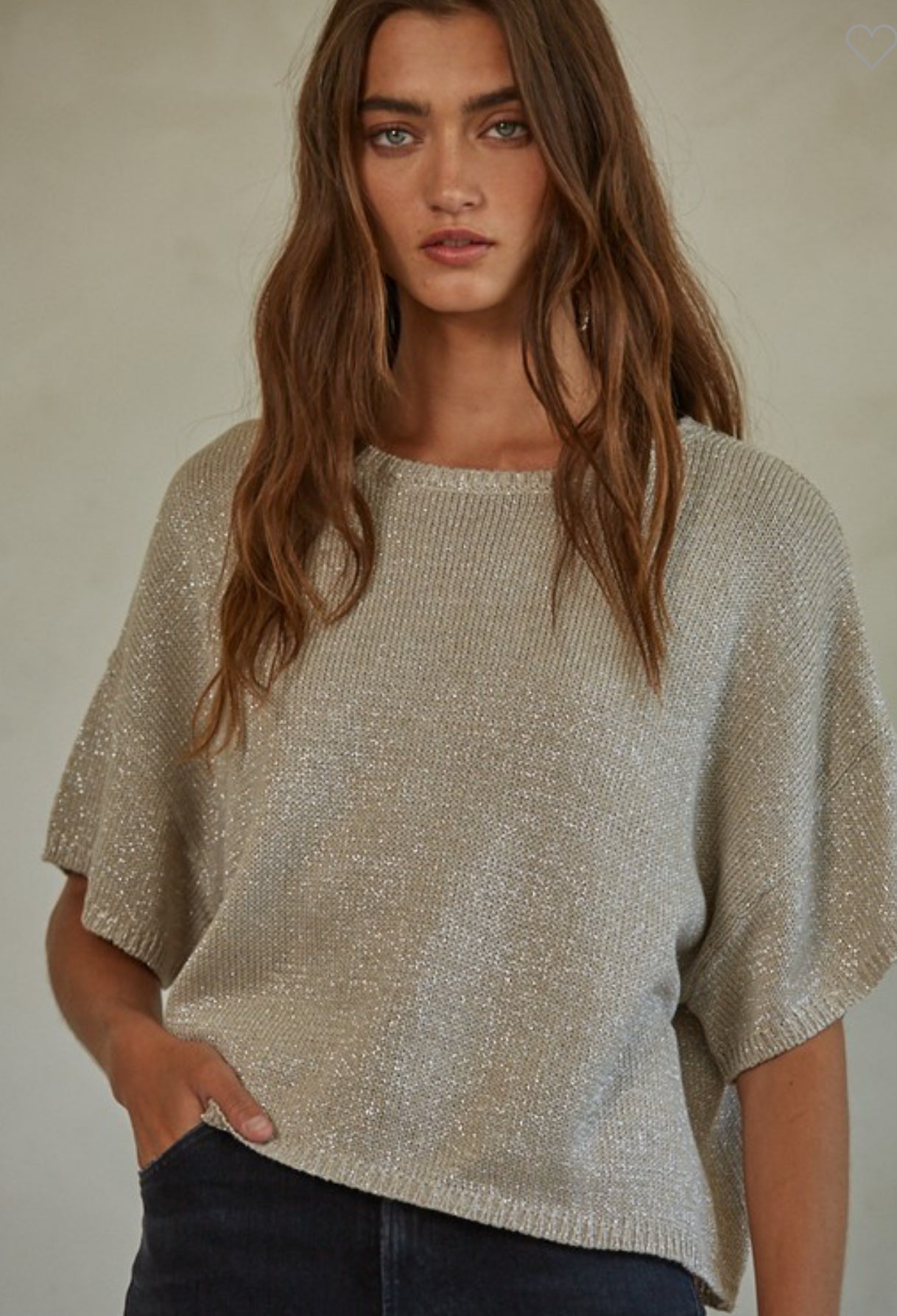 SILVER LUREX BLOUSE