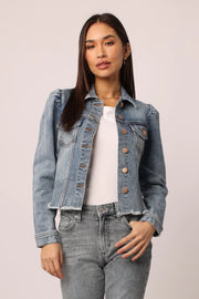 DEAR JOHN-CUT OFF JEAN JACKET MALLOW