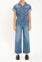 Load image into Gallery viewer, DAZE-STARLET JUMPSUIT SHORT SLEEVE WIDE LEG CROP
