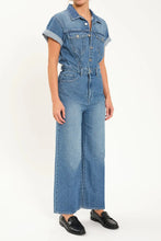 Load image into Gallery viewer, DAZE-STARLET JUMPSUIT SHORT SLEEVE WIDE LEG CROP
