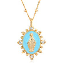 Load image into Gallery viewer, JOY DRAVECKY- LADY LOURDES AQUA PENDANT
