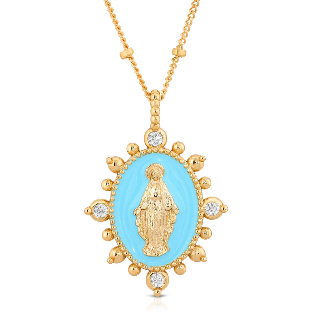 JOY DRAVECKY- LADY LOURDES AQUA PENDANT