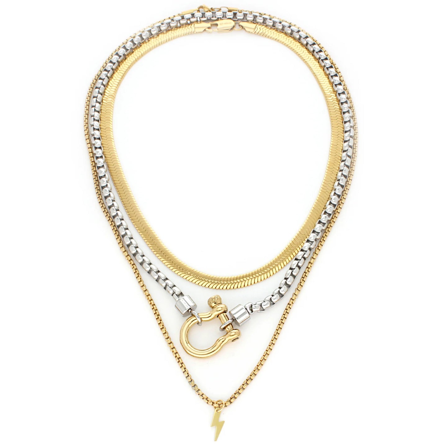 ARTIZAN JOYERIA-THE HERRADURA AND THE SNAKE LAYERED NECKLACE