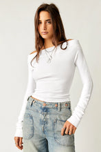 Load image into Gallery viewer, FREE PEOPLE-GIGI LONG SLEEVE WHITE
