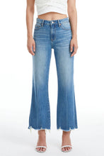 Load image into Gallery viewer, BAYEAS-HIGH RISE WIDE LEG JEANS WITH FRAYED HEM
