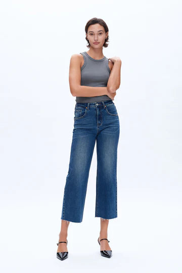 BAYEAS-HIGH RISE WIDE LEG JEANS SURF