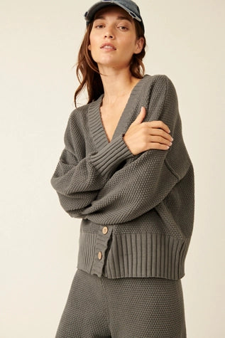 FREE PEOPLE- HAILEE CARDI SET-PEPPERY