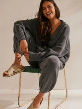 Load image into Gallery viewer, FREE PEOPLE- HAILEE CARDI SET-PEPPERY
