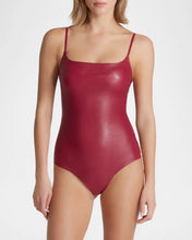 Load image into Gallery viewer, COMMANDO-FAUX LEATHER CAMI BODYSUIT
