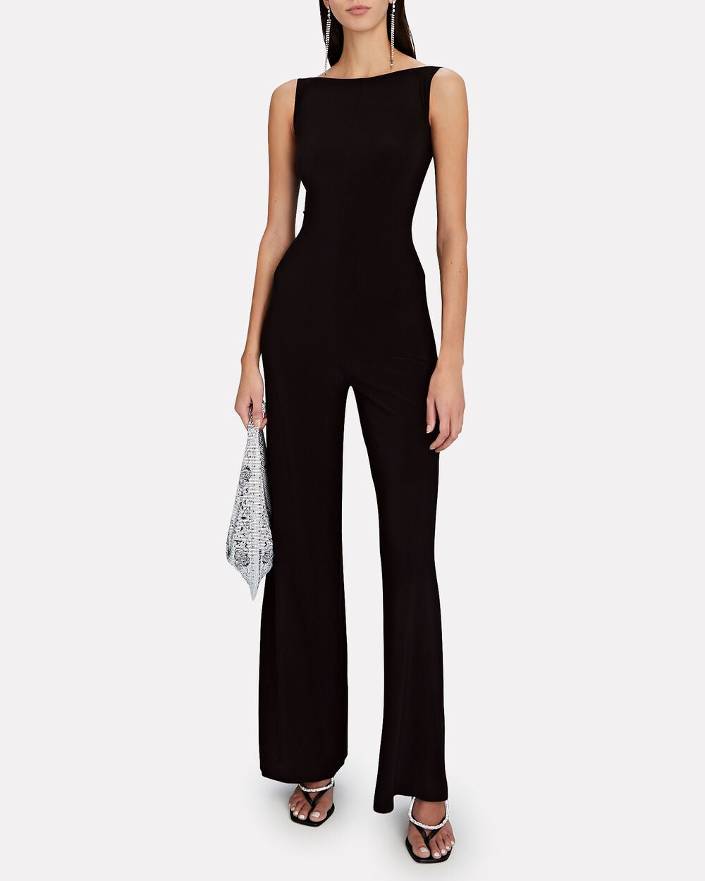 NORMA KAMALI-SLEEVELESS X STRAIGHT JUMPSUIT