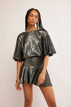 Load image into Gallery viewer, FREE PEOPLE- MAUKA SEQUIN MINI GUNMETAL
