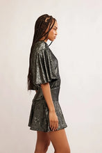 Load image into Gallery viewer, FREE PEOPLE- MAUKA SEQUIN MINI GUNMETAL
