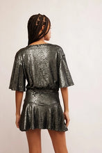 Load image into Gallery viewer, FREE PEOPLE- MAUKA SEQUIN MINI GUNMETAL
