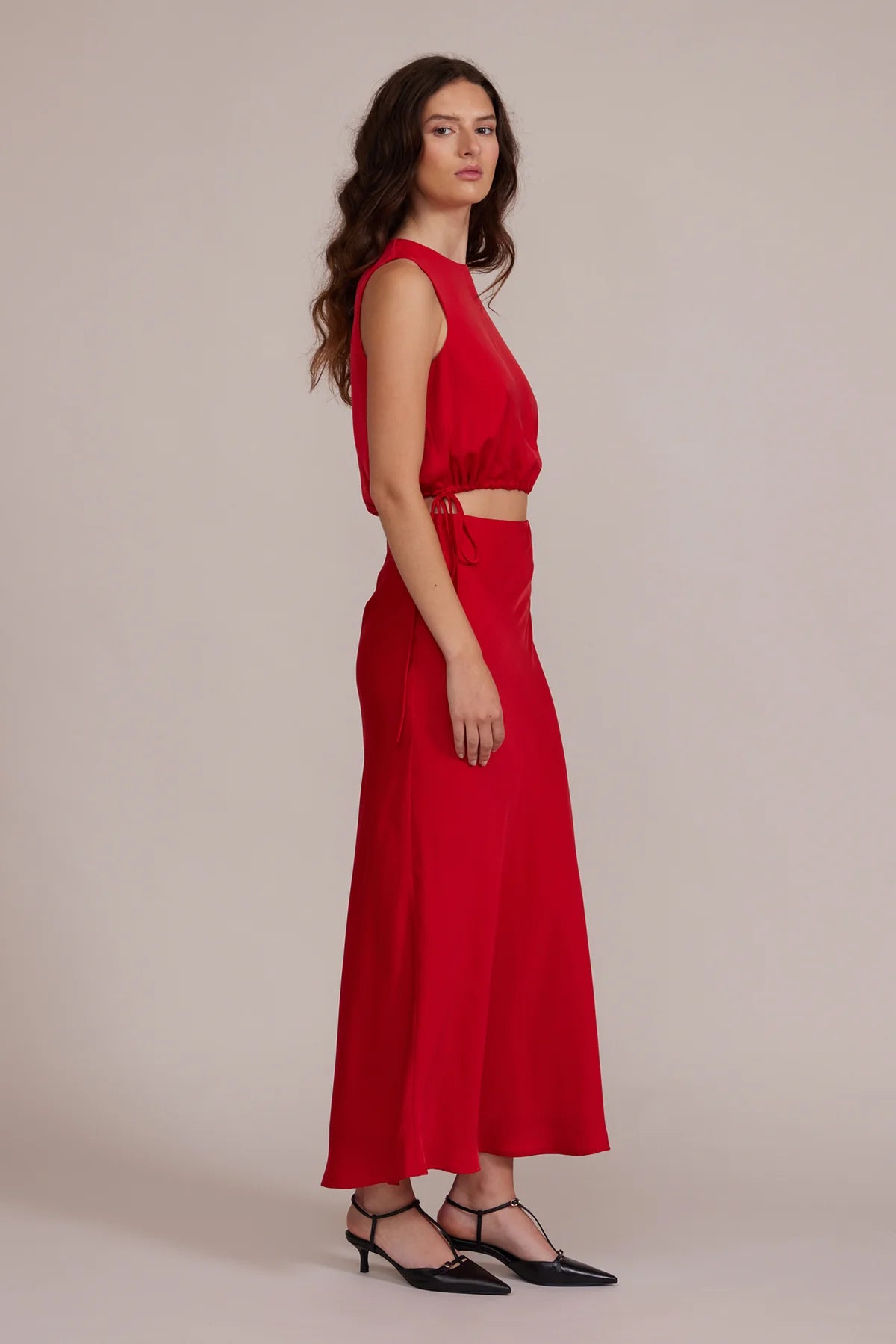 LUCY PARIS- KATIANNA MAXI SKIRT RED