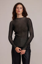 Load image into Gallery viewer, LUCY PARIS- PACIE KNIT TOP BLACK
