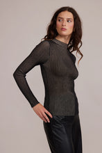 Load image into Gallery viewer, LUCY PARIS- PACIE KNIT TOP BLACK
