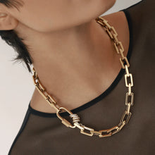 Load image into Gallery viewer, ARTIZAN JOYERIA- CARABINER SQUARE SPIGA NECKLACE
