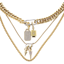 Load image into Gallery viewer, ARTIZAN JOYERIA-JUST CLICK TAG NECKLACE SET
