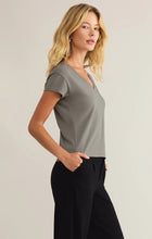 Load image into Gallery viewer, Z SUPPLY-MODERN V NECK GRAPHITE GREY
