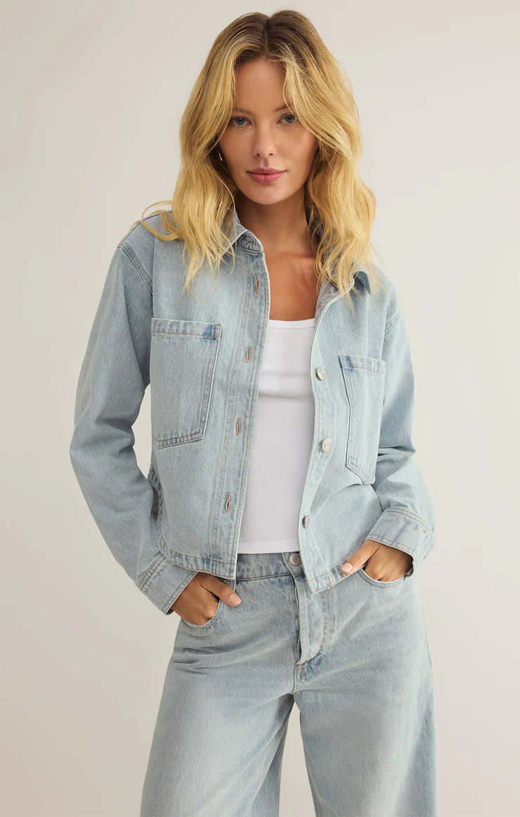 Z SUPPLY- ALL DAY CROPPED DENIM JACKET