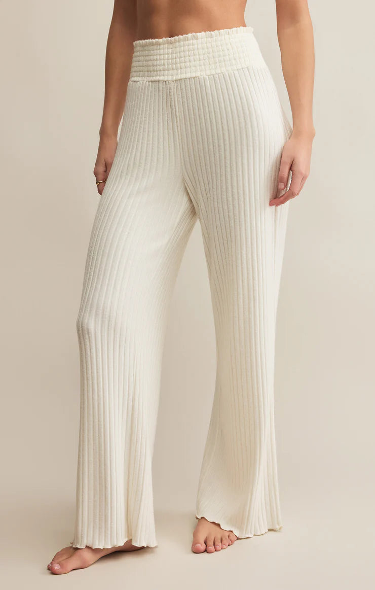 Z SUPPLY- DAWN SMOCKED RIB PANT BONE