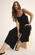 Load image into Gallery viewer, Z SUPPLY-TEXTURED FLARED JUMPSUIT BLACK
