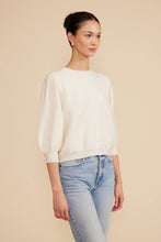 Load image into Gallery viewer, LUCY PARIS-BRITT KNIT 3/4 SLEEVE TOP IVORY
