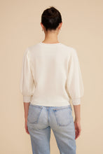 Load image into Gallery viewer, LUCY PARIS-BRITT KNIT 3/4 SLEEVE TOP IVORY
