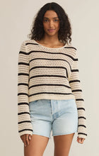 Load image into Gallery viewer, Z SUPPLY- KIT STRIPE CROCHET SWEATER
