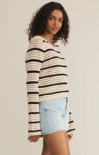 Load image into Gallery viewer, Z SUPPLY- KIT STRIPE CROCHET SWEATER
