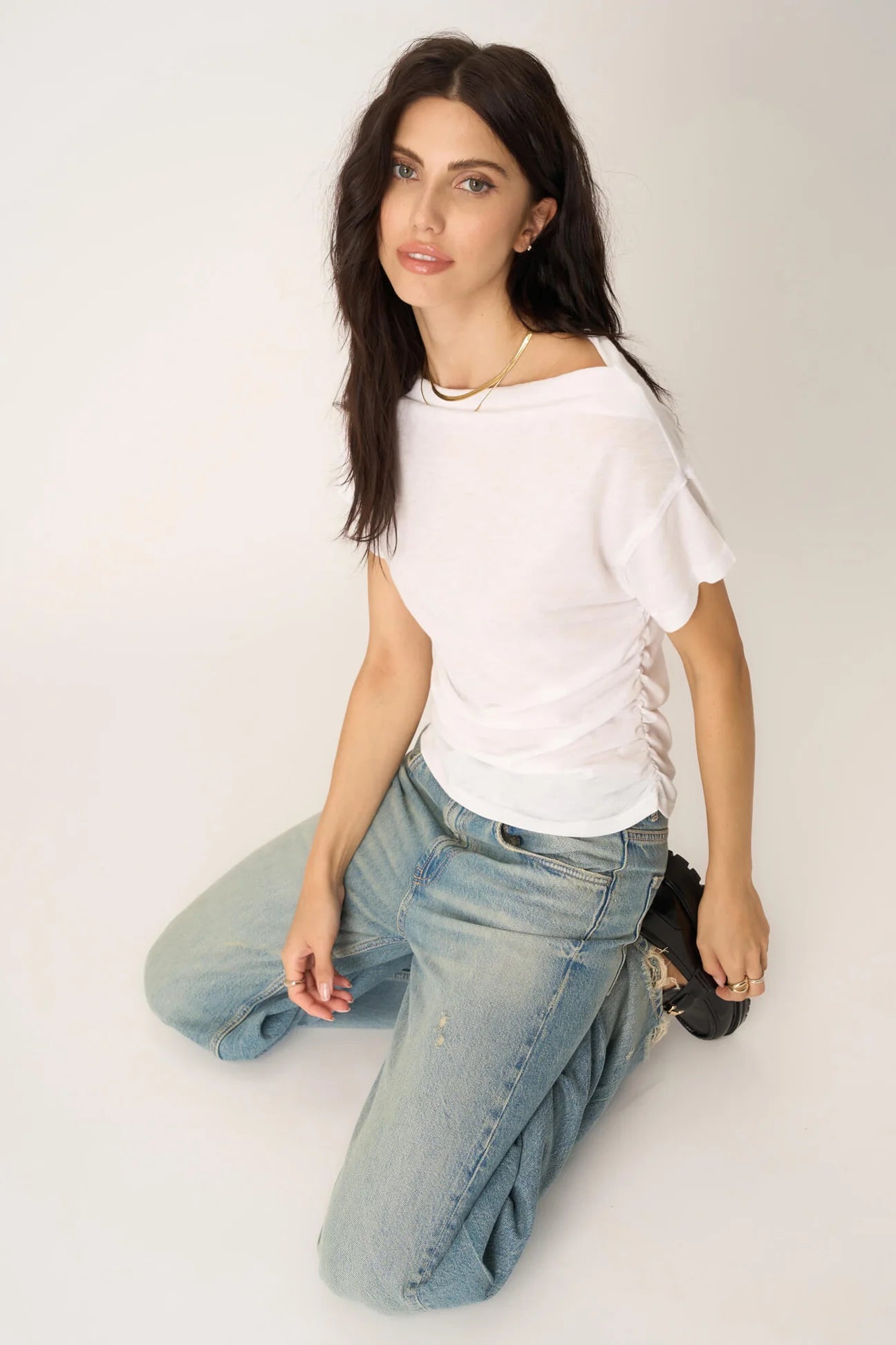 PROJECT SOCIAL T- VIVI RUCHED TEE